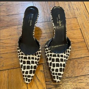 Kate Spade print kitten heels